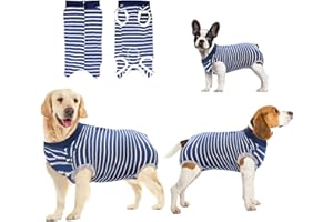 OUUONNO Traje de recuperación para Perros, Traje de recuperación quirúrgica para Perros para Mujeres y Hombres,alternativas de Collares electrónicos de Cono, Chaleco antilamiendo para Mascotas Post cirugía