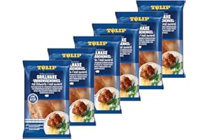 TULIP 6x 600 g Grill-Haxe mit Schwarte | Tafelfertig Kross Gegart Vakuumverpackt | Schweinshaxe einfach im Backofen zubereitet in ca. 30-40 Minuten | Ohne Kühlung