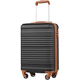 COOLIFE Suitcase Cabin 55x35x20cm Ryanair EasyJet Luggage Hand Rigid ABS | PC TSA Lock 4 Wheels, Lightweight and Sturdy - Ide
