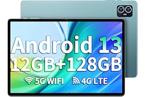 TECLAST M50 10 Inch Tablet Android 13, 12GB RAM+128GB ROM/TF 1TB, Octa-Core Android Tablet 4G LTE SIM Card Slot, 2.4G/5G WiFi|5MP+13MP|Google GMS|GPS|6000mAh|460g-2024