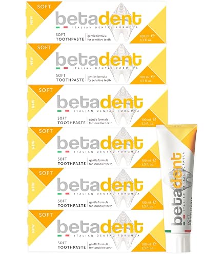 Betadent DENTIFRICIO SOFT per denti sensibili. Contrasta l'infiammazione gengivale. Azione sanitizzante e lenitiva. Con aloe vera, tea tree oil e ingredienti naturali - Maxi formato 100 ml