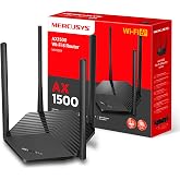 [Neuvo] MERCUSYS MR1500X - AX1500 Dual-Band Wi-Fi 6 Router, Speed 1.5 Gbps, Energy Saving, Beamforming, WPA3, Easy Installati