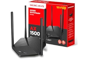 [Neuvo] MERCUSYS MR1500X - Router Wi-Fi 6 de Doble Banda AX1500, Velocidad 1.5 Gbps,Ahorro de Energia, Beamforming, WPA3, Installacion Facil,MU-MIMO