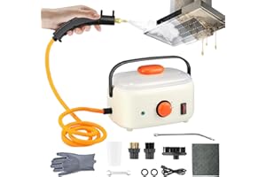 DOEDOEFONG Handgerät Hochdruck Dampfreiniger, 2500W,1500ml Wassertank,6 Geschwindigkeiten Einstellbar, Tragbarer Multifunktionaler Dampfreiniger mit 3 Arten von Bürstenköpfen,Küchenutensilien, Fliesen