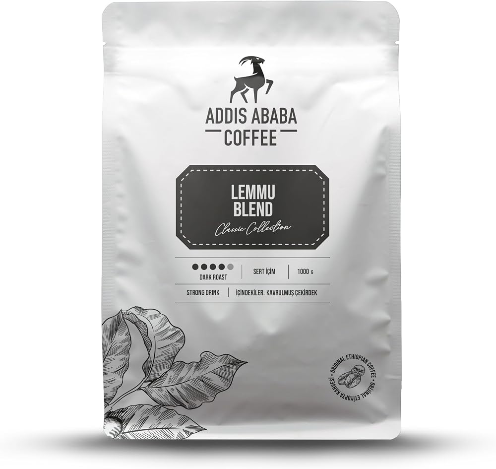 Addis Ababa Coffee - Lemmu Blend Kahve - Etiyopya Kahvesi - Dark Roast - 1000 Gr. - Çekirdek Kahve