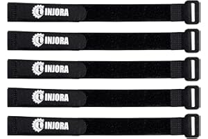 INJORA 5PCS 30 * 2cm Non-Slip Battery Straps for RC Model Crawler Car