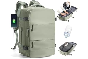 BJLFS Sac à dos Sous Vide Avec Pompe Bagage Cabine 40×30×20 Ryanair Wizzair Femme Bagage à Main Easyjet 45×36×20 Sac à dos Voyage Cabin Avec Sous Vide Sac pour Ordinateur Portable 14 Pouces