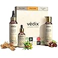 Vedix Customized Dandruff Care Regimen For Dry Hair - Oily Scalp & Straight Hair-3 Product Kit-Shampoo, Hair Oil, Nuyantra Pro Hair Growth Serum