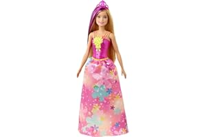 Barbie Principessa Dreamtopia, 30.5 cm, Bionda con Ciocca Viola, 3+ Anni, GJK13