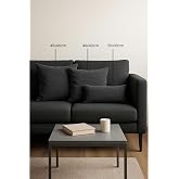 Gauze Fabric Design Kadife Serisi Kırlent, Yastık Kılıfı (Antrasit, 50 x 30)