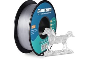 PETG Filament per Stampante 3D, GIANTARM PETG Filament 1,75mm, Dimensional Accuracy +/- 0,2mm 1kg, Transparen