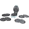 Giles & Posner EK6220GSBL Mini Waffle Maker – 5-in-1 Non-Stick Removable Cooking Plates for Celebrations, Christmas, Valentines, Halloween, Easter Waffles, Cool Touch, Easy Clean, Snack Maker, Blue
