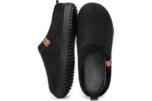 MERRIMAC Men's Slip-on Slippers Comfy Memory Foam Non-slip Indoor House Shoes