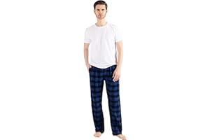 JTPW Men's 100% Cotton Flannel Comfortable Pajama/Lounge Bottoms with Pockets