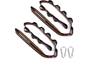 XCRPRT Kit di fissaggio per amaca, cinghia di sospensione, 300 kg, set di ganci per albero, amaca per altalena, fissaggio con 2 moschettoni per campeggio, attività all'aperto, escursioni, 2 pezzi