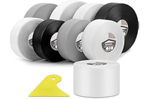 Bokaiya Cinta Baño Selladora, Blanco Cinta de Sellado Impermeable Autoadhesivas, Listón de Calcetines blandos, Zócalo Flexible, Para Coche, Bañera, Puerta, Ventana, Fregadero de Cocina (7.0cm x 5m)