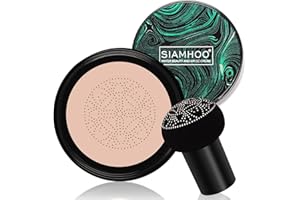SIAMHOO CC Cream Foundation with Mushroom Head Air Cushion CC Cream Foundation Full Coverage for Flawless Makeup, Even Skin Tone 0.7fl.oz - Natural
