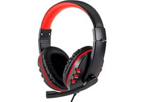 Retoo Zestaw słuchawkowy dla graczy, słuchawki nauszne z kablem do PS4, PS5, PC, Xbox, słuchawki dla graczy z mikrofonem, przewodowy zestaw słuchawkowy z mikrofonem, 18 cm x 18,5 cm x 7 cm