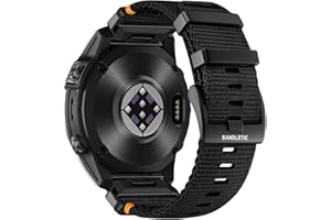 ‎BANDLETIC Bandletic Kompatibel mit Garmin Fenix 8 47mm/7/6/5 Armband Quick Fit Robustes Nylonarmband für Fenix 7 Pro/6 Pro/5 Plus/Instinct 3 E 45mm/Forerunner965/955/945 /Approach S70/S62/S60