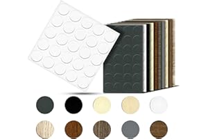 ‎HAGGIY haggiy Selbstklebende Abdeckkappen für Möbel & Böden - Schraubenabdeckung - Rund - Abdeckung für Schrauben & Bohrlöcher - Möbelschutzkappen - Ø14 mm - 25 Stück - Möbelpflaster (Alaska Weiß)
