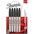 Sharpie Permanent Markers Fine Point Black 5 Count