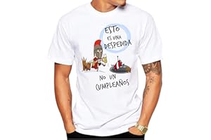 MardeTé Camiseta Esto es una Despedida no un cumpleaños. Camiseta para Despedida de Solteros. Ideal para Grupos de Amigos en la Fiesta.