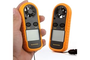 AOFAN Windmessgerät mit LCD Anzeige Digitales Anemometer für Windsurfen, Kite Fliegen, Segeln, Surfen, Angeln, Messen von Windgeschwindigkeit