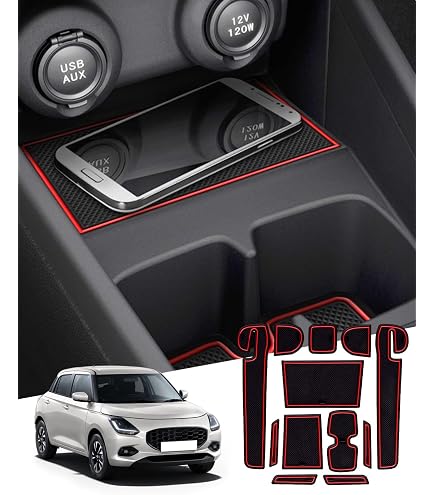 Tappetini In Gomma Per Suzuki Swift VI Dal 2017 - Antiscivolo, Resistenti E Perfetti Per Tutte Le Stagioni