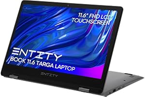 Entity Book 11.6 Targa 2 in 1 Convertible Laptop Touchscreen Tablet 128GB Black