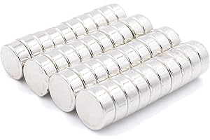 Brudazon | 40 Mini Imanes Discos 10x4mm | N52 Nivel más Fuerte - Los imanes de neodimio Ultra Fuertes | Imán del Poder para la Toma de Modelo, Foto, Pizarra Blanca | Pequeño, Redondo y Extra Fuerte