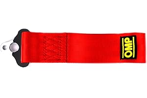 OMP OMPEB/578/R Schleppseil-Haken Edelstahl 100 mm Innendurchmesser Rot Material Stoff Diámetro 100 mm