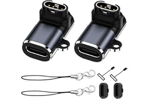 FirSea Typ C Adapter für Garmin Watch Ladekabel, USB Typ C Stecker auf Garmin Watch Ladekabel Kompatibel mit Fenix5/5 Plus/5S/5S Plus Vivoactive 3/3 Music Forerunner 395 und mehr