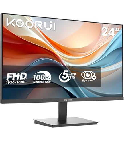 KOORUI 24N1A - Monitor de 23,8” FullHD 75 Hz (1920x1080, HDMI, VGA