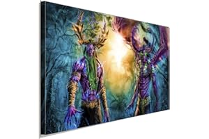 AK ART World of Warcraft The Brothers Wow obraz na płótnie druk artystyczny obraz ścienny XXL (40 x 30 cm)