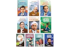 “Story Books for Kids (Set of 10 Books) -World and Indian Scientists - Biographies for Children - Einstein, Newton, Galileo Galilei, Marie Curi