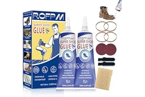 ROFPM 2PCS Colla Per Scarpe Suola Professionale, 120ml Adesivo per Riparazioni Scarpe, Rapido e Forte Aderenza, Mastice Per Scarpe, Riparare Scarpe Suola Gomma/Ginnastica/Pelle Screpolate e staccate