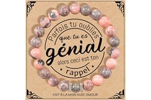 Lueaurra Cadeau pour Femme Bracelet Pierres Naturelles Femme Idee Original Cadeau Ado Fille Cadeaux Noel Femme Cadeau Anniversaire Bracelet Cadeau pour Maitresse Maman Sœur Amie