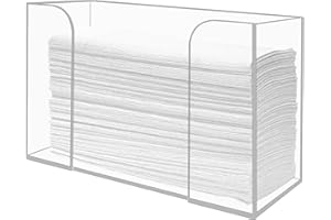 BRUAFSIR Countertop Paper Towel Fold Dispenser,Clear Towel Holder, Suitable for Z-Fold, C-Fold or Multi-Fold Paper Towels