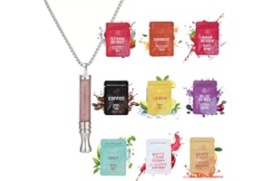 AZURAOKEY Collier respiratoire avec résistance et packs de filtres intérieurs à l'air aromatisé - Treatle en bois pour soulager l'anxiété, réduction du stress et pleine conscience pour les adultes au