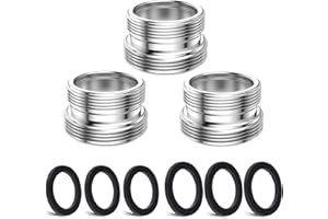 3 pcs Faucet Adapter Kit, CNYMANY Male M22mm to Male M20mm Fine Thread Kitchen Aerator Adapter Set Sink Faucet Adapter Connecting Garden Hose Water Filter Standard Hose via Diverter