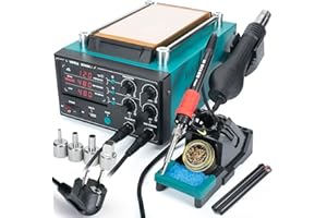 YIHUA 853AAA-I stacja lutownicza na gorące powietrze z separatorem ekranu LCD 3 w 1 z przyłączem USB 5 V