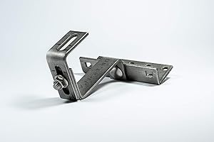 PROFINESS Dachhaken für Photovoltaik, Version 3-fach verstellbar leicht, Haken 30x5mm, Edelstahl 1.4016, z.B. für Frankfurter Pfanne, Herkunft: Fernost (1)