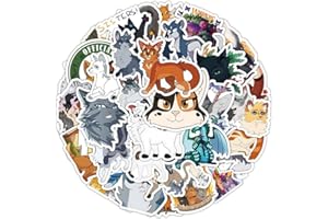 KEULABLEN 100 sztuk naklejek z motywem kota wojownika, kreskówki, winylowe, wodoodporne, na laptopa, butelkę z wodą, bagaż, rower, deskorolkę, 100 sztuk