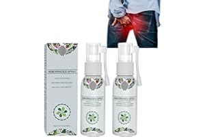 Grgowe 2PC Hämorrhoidspray,Kräuter-Hämorrhoiden-Spray,Hämorrhoiden-Behandlungsspray,Natürliches Pflanzliches Hämorrhoiden-Spray Reduziert Schmerzen,Juckreiz & Brennen