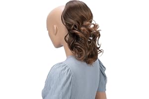 ‎CAISHA CAISHA by PRETTYSHOP 30cm Haarteil Mia Zopf Haarverlängerung mit Kordelverschluss Voluminös Gewellt Braun Mix PH7