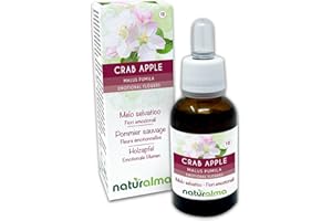 ‎NATURALMA Crab apple lub Jabłoń płonka (Malus pumila) Remedia kwiatowe Naturalma - Krople 30 ml - Płynny ekstrakt bezalkoholowy - Esencje kwiatowe - Wegański i bezalkoholowy