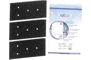 3 STÜCK Euro Filter für Bauknecht Privileg Whirlpool HX 481010716911 Trockner Wärmepumpentrockner | Fein-Grob | 230 x 115 x 14mm | Schwammfilter Filtermatte Kondenstrockner