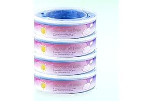 KMKMVV 4 Ricarica Mangiapannolini Compatibile con smaltimento per pannolini Cestello Compatibile Incluso (incompatibile con Dress Up & XL & Tommee Tippee)