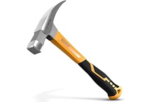 DIY Doctor Martello per Mattoni 21oz (600g) – Acciaio Forgiato con Manico in Fibra di Vetro – Impugnatura Antiscivolo TPR per Lavori di Geologia, Scalpelli e Chiodi