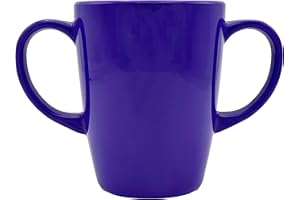 Rosa Lifestyle Tasse en mélamine à deux poignées – Légère 126 g, capacité de 400 ml – Aide à la mobilité quotidienne pour les personnes âgées, la démence, les tremblements, l'arthrite et la faible